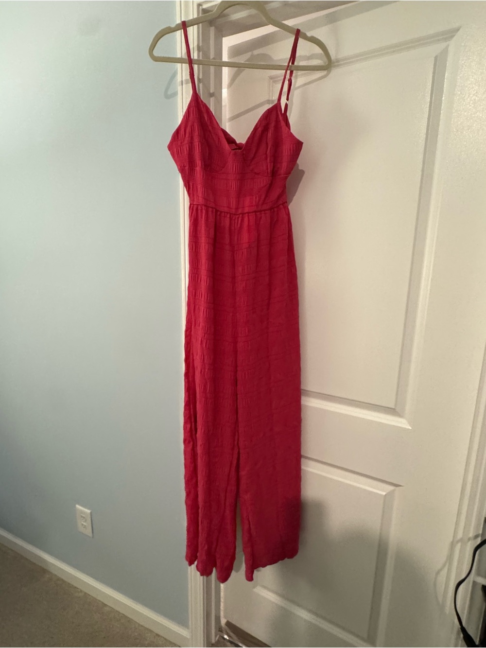 Women's Red Spaghetti-Strap Jumpsuit